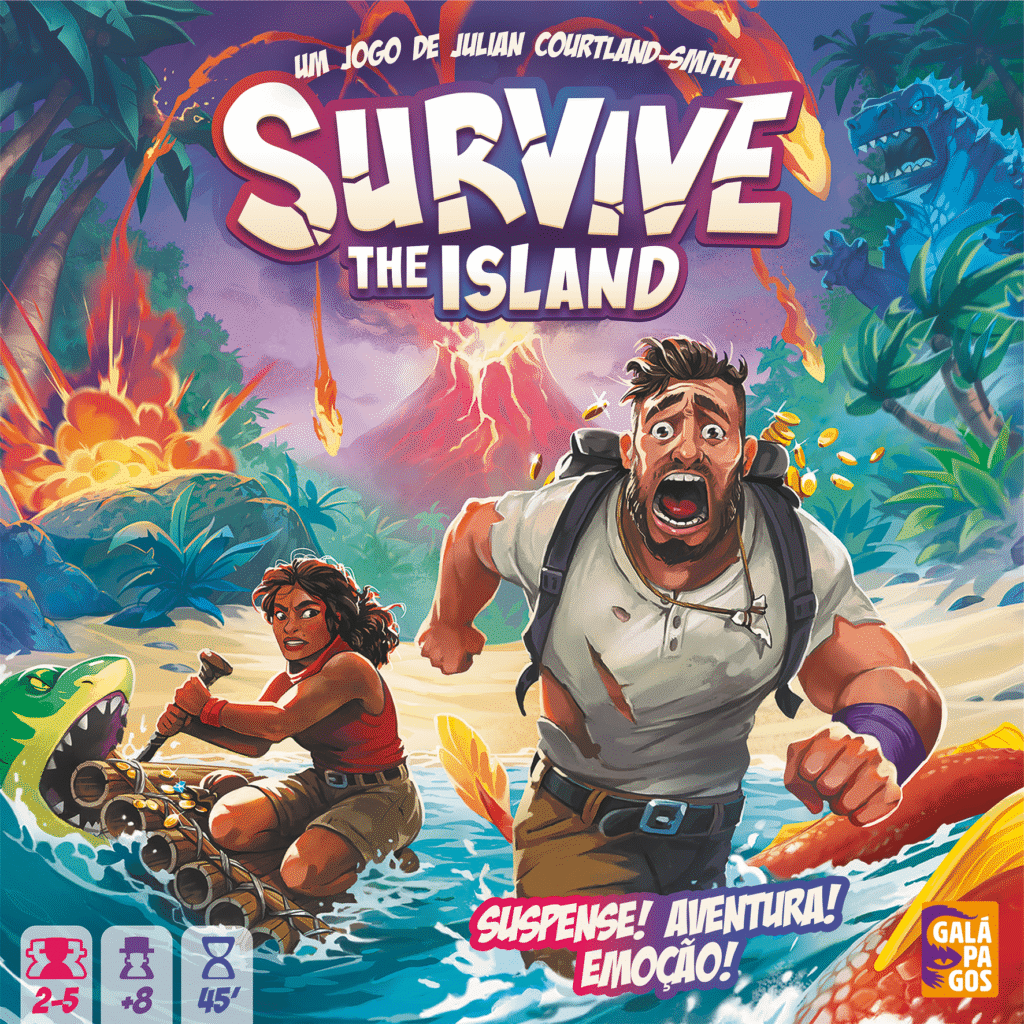 Caixa do jogo de tabuleiro: Survive the Island