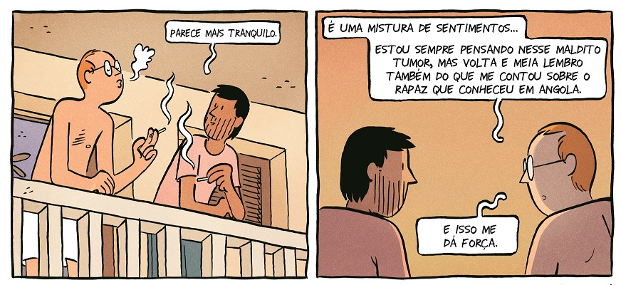 Luc e Baudouin falando sobre o tumor