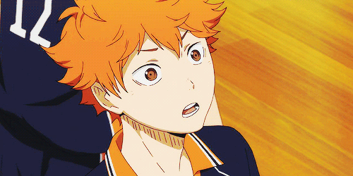 Hinata Shouyou conversando com um adversário,