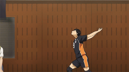 Kageyama conseguindo marcar um ponto