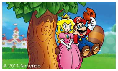 Uma das fotos 3D de Super Mario 3D Land