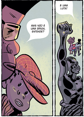 O pai de Jeremias falando que não existe briga contra o Racismo mas sim uma luta.