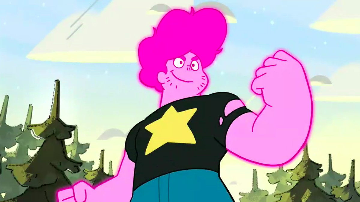 Steven na sua forma Rosa