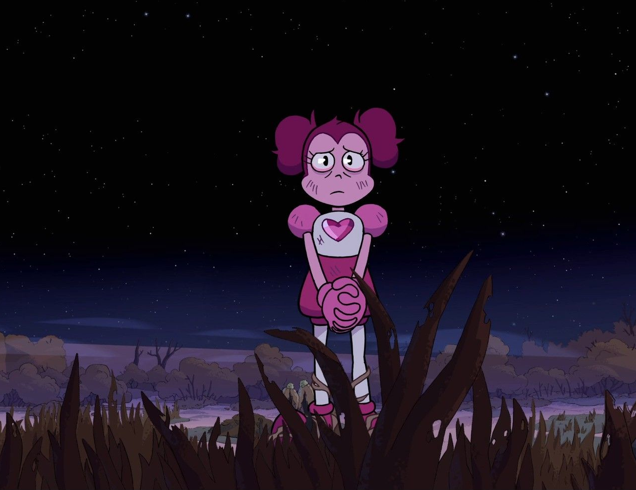 Espinela esperando a Diamante Rosa no Jardim