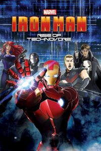 Capa da animação da Marvel Comics: Homem de Ferro: a batalha de Technovore