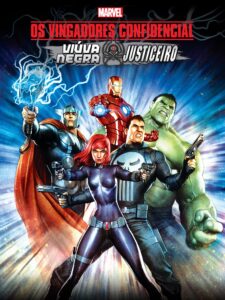 Capa da animação da Marvel Comics: Vingadores Confidencial: Viuva Negra e Justiceiro