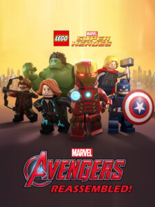 Capa da animação da Marvel Comics: Lego Marvel Super Heroes: Vingadores Reunidos