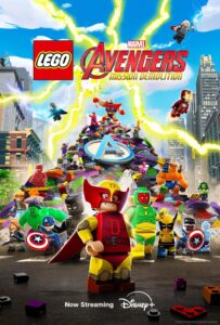 Capa da animação da Marvel Comics: Lego Marvel Avengers: Missão Demolição.