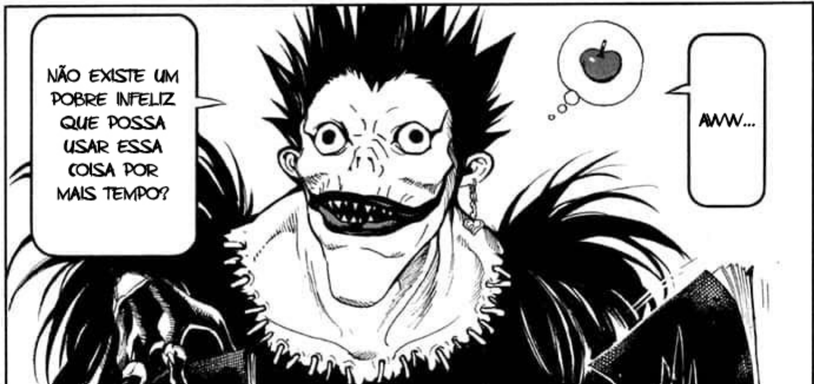 Ryuk se perguntando o que fazer com o Death N