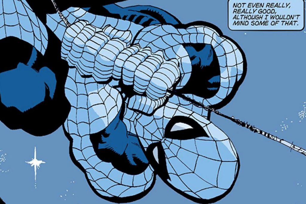 Capa da Review do HQ: Homem Aranha Azul