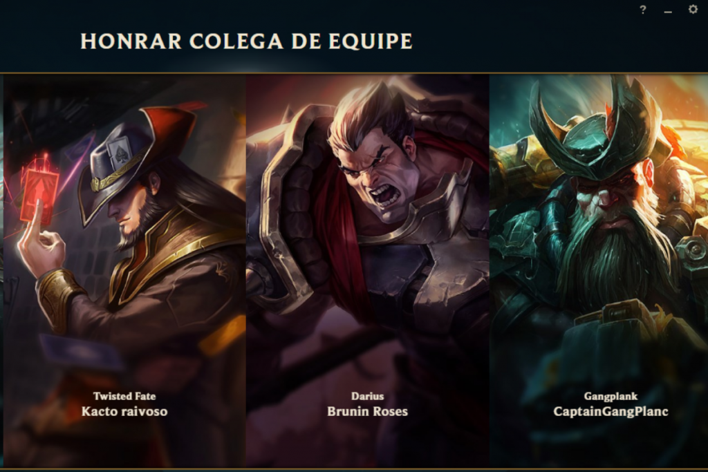 Print de nicks aleatórios, o que mais se destaca é: Kacto Raivoso