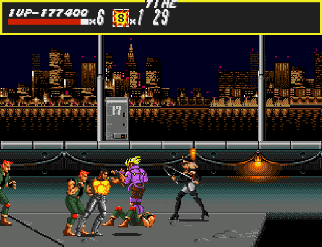 Print da quarta fase do jogo: Streets of Rage de Mega Drive ou Sega Genesis