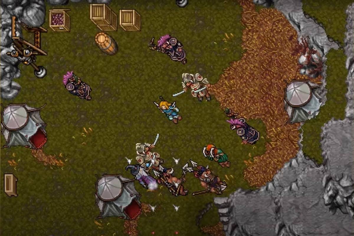 Um knight dentro do Tibia