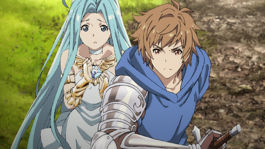 Gran e Lyria no anime de Granblue Fantasy