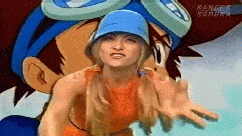 Angelica cantando a abertura de Digimon
