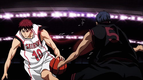 Exemplo da animação de Kuroko no Basket
