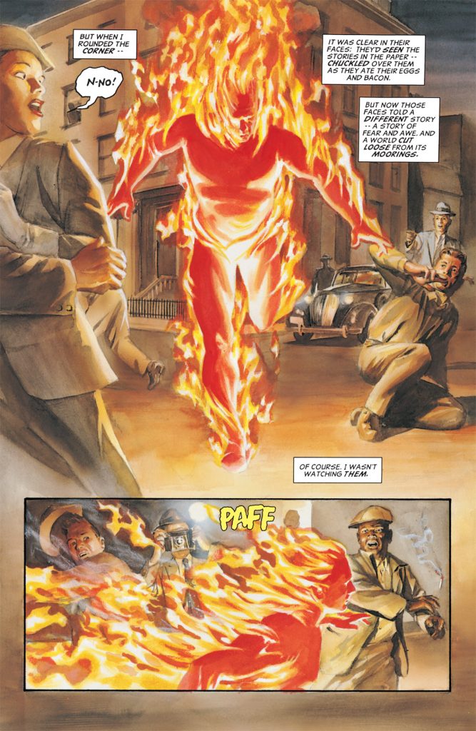 O primeiro Tocha Humana na HQ Marvels.