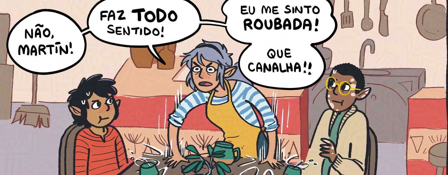 Martin, Taia e Doutor falando sobre os sonhos das pessoas.