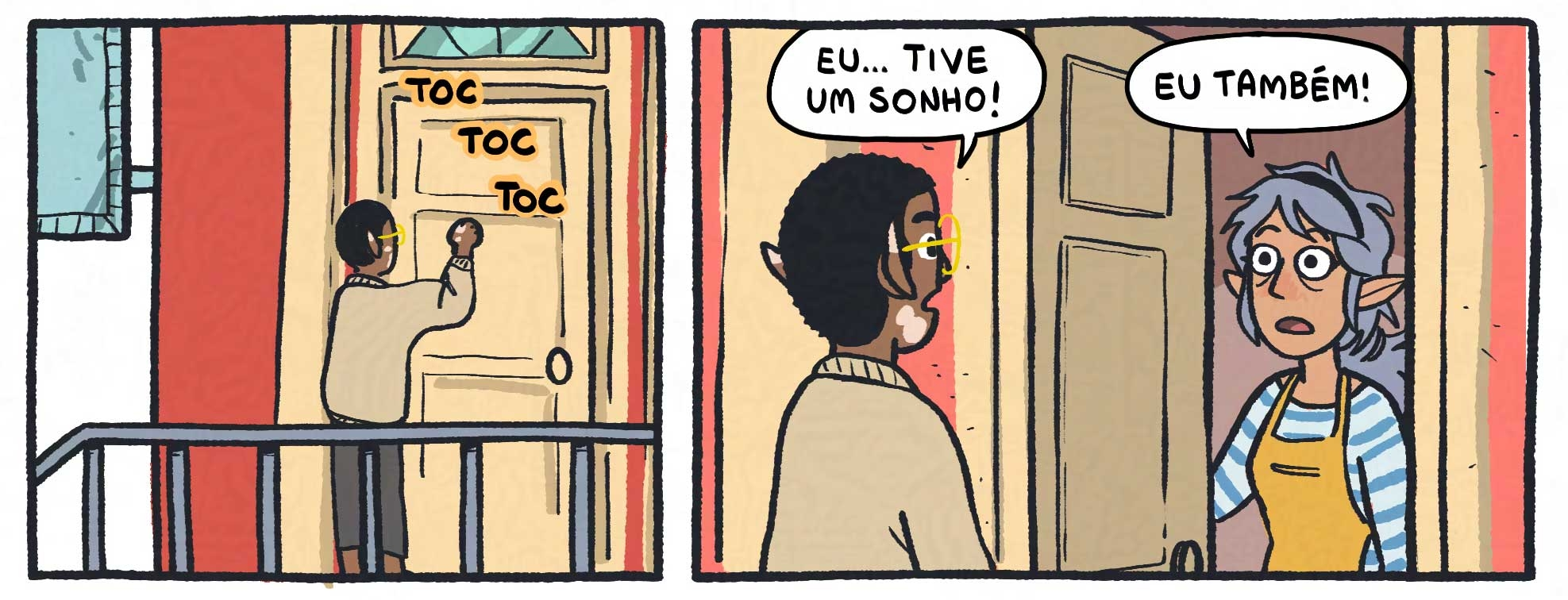 Doutor dizendo a Taia que teve um sonho.