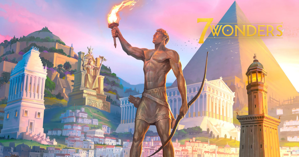 Capa do post sobre o jogo de tabuleiro 7 Wonders